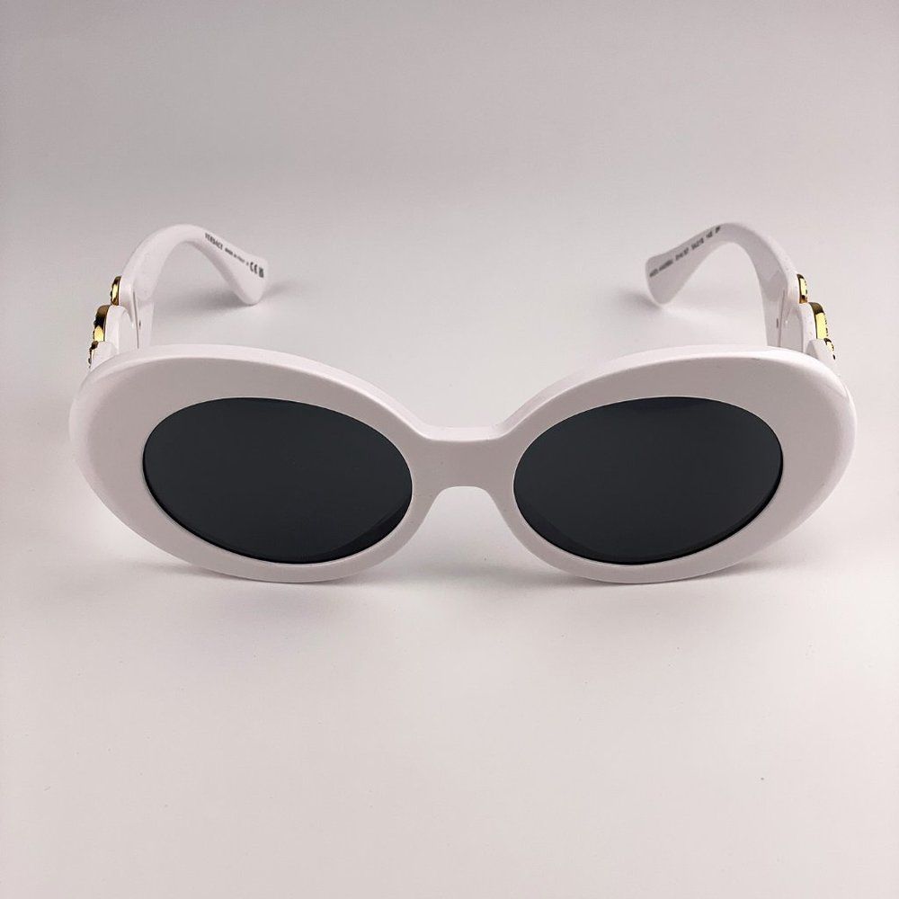 Versace VE4426BU 314/87 MAXI MEDUSA BIGGIE Sunglasses White Gray Oval Women - Picture 8 of 14